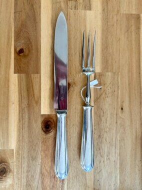 Antique Christofle Silverplate Carving Set CC Hallmark 1844-1862 French